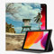 YENDOSTEEN Hülle für iPad Mini 1 2 3 - PU Leder,Gebäude-Turm-Strand mit Auto Schlaf-/Aufwachfunktion
