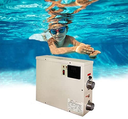 DISHENGZHEN 55000BTU Mini Swimming Pool Heater Pump for Above-Ground Pools,Electric Water Heater Thermostat SPA Bath Heater Pump,Extend Swim Season