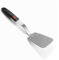 XiaoZu Stainless Steel Flexible Spatula Turner, Thin Metal Slotted Spatula for Cast Iron Skillet, Thin Blade and Heat Resistant Silicone Handle (Thin Medium)