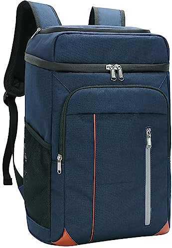 Mochila Nevera Isotermica Bolsa Refrigeradora Equipo Térmico Impermeable para Mantener Frío Caliente Comidas y Bebidas para la Playa Verano Camping Picnics Senderismo (18 litros Azul)