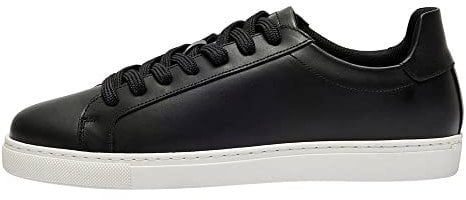 SELETED HOMME Herren SLHEVAN New Leather NOOS O Sneaker, Black, 46 EU