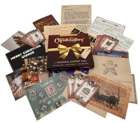 Christmas Escape Room Puzzle Board Game. Unsolved Case Files Investigation, Detective Murder Mystery Crime Challenge for Adults & Teens, Couples Date Nights or Solo ChristMystery