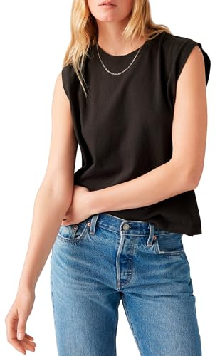 Boxy Tank Caviar Slub