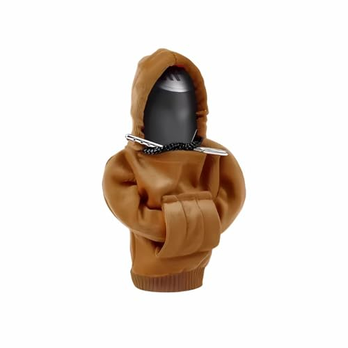 König Design Schalthebel Schaltknauf Hoodie, Auto Schaltknauf Abdeckung, Schaltknauf Abdeckung, Kleiner Hoodie für Gangschaltung, Lustige Hoodies Auto Schalthebel Innenraum Dekoration (Braun)