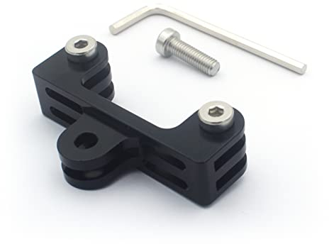 Vcufflinks Doppelter Aluminium-Adapter für GoPro Hero 12/11/10/9/8/7/6/5/4 und andere Action-Kameras – kompatibel mit Kameragehäusen und Hand-Einbeinstativen, 3 Schrauben im Lieferumfang enthalten