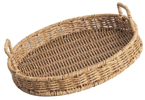 MAGICLULU Rattan-brotkorb Gewebt Aufbewahrung Obstkorb Küche Servierhalter Dekorative Aufbewahrungsbox