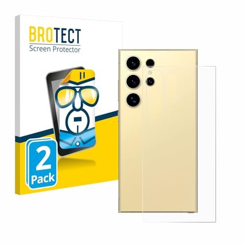BROTECT (2 Stück Schutzfolie für Samsung Galaxy S24 Ultra (Rückseite) Displayschutz Folie Ultra-Klar