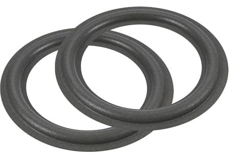 sourcing map Rubber Speaker Foam Edge Surround Rings 6.5 Inch 102mm x 155mm Perforated Subwoofer Rings Replacement Parts for Speaker Repair or DIY Blue Gray 2 Pcs