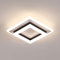 Comely LED Deckenleuchte, 24W Deckenlampe LED Quadrat 4500K Neutralweiß, Moderne Acryl Deckenbeleuchtung für Küche Schlafzimmer Wohnzimmer Flur Keller (Weiß+Schwarz)