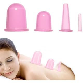 4 Pièces Ventouse Visage, Silicone Massage Cups Visage Ventouse Anti-cellulite, Ventouse pour Massage Visage, Ventouse Visage Anti Rides, pour Visage Et Massage De La Beauté De La Rapier