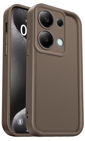 PanXCase Funda para Xiaomi Redmi Note 13 Pro 4G / Poco M6 Pro - Carcasa Silicona Delgada Suave Ligera Elegante Diseño, Protección Cámara Antichoque Antiarañazos Cover (Marrón)