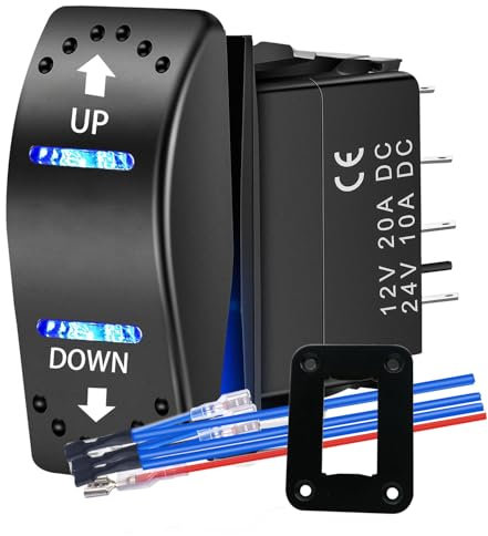 Interruptor inversa polaridad hacia arriba dpdt 20a 7pin interruptor basculante momentáneo en Off en el interruptor conmutador 12V 24V Wiri Jumper interruptor de palanca para el motor de control