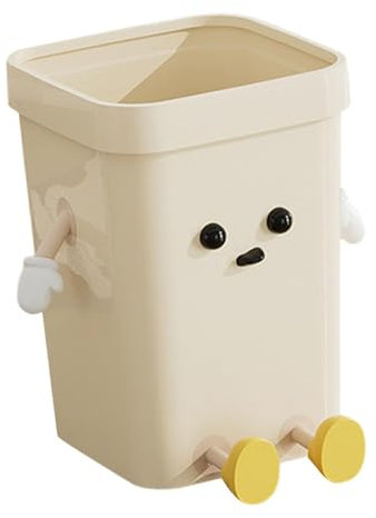 Fenteer Papelera Creativa, contenedor de Basura Multifuncional Elegante, Bonito Cubo de Basura para Debajo del Escritorio, Estudio, Cocina del hogar, Pequeño Sentado