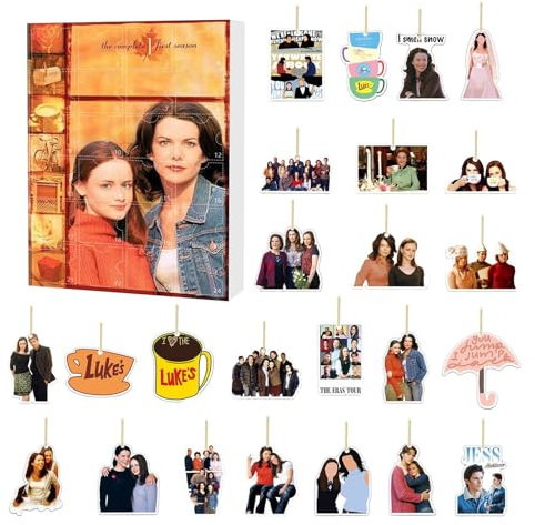 Gilmores- Girls Adventskalender 2024, Weihnachts Countdown Kalender Mit Acrylanhänger, TV-Shows Anhänger Weihnachtsferien Adventskalender Für Neujahr, Geburtstag Und Weihnachten