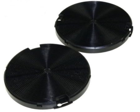 Kit di Filtri Euro per Cappa, 2 Pezzi, Filtro a Carbone Attivo, Diametro 155 mm, Altezza 15 mm