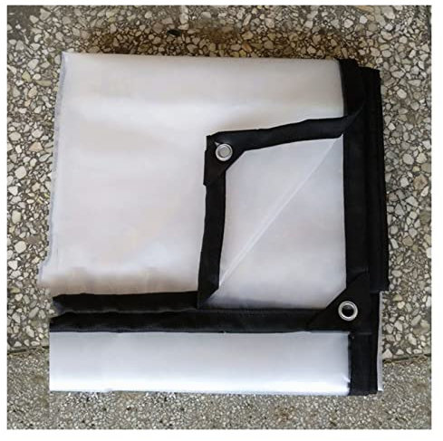 ZLYWE Clear Waterproof Tarp Pergola Covers PE Tarpaulin Waterproof, Tear and Cold Weather Resistant Cover, Thick 0.12mm (16.4x32.8ft/5x10m)