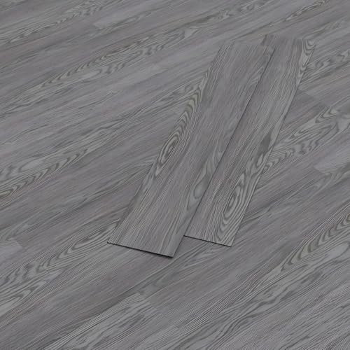 HAGO24 | Vinylboden | 2,23m² | Eiche Grau Holzmusterung | 2mm Dicke | Laminat Bodenbelag | Rutschfest | Selbstklebend | PVC | 16 Planken | Feuchtraumgeeignet