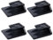 Clip Supporto per T.pass - 4 Pezzi Clip per Telepedaggio 2019 Sistema di Fissaggio Removibile, 3 x 3 cm, Porta T.pass per auto,Clip di supporto per Telepedaggio (modello T.Pass 2019) per auto, Nero