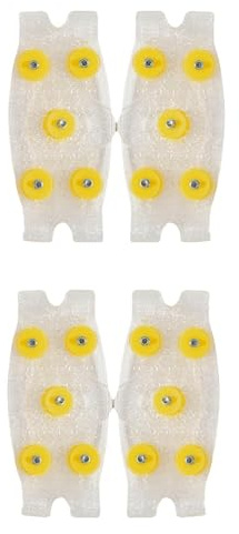 Eisklampen, 4 Stück rutschfeste Steigeisens, Schneespikes Für Schuhe, 5-Spikes Steigeisens Eisklampen, Schuhkrallen, Spikes Für Schuhe Winter, Spikes Schuhe Zum Schnee Und Eisklettern