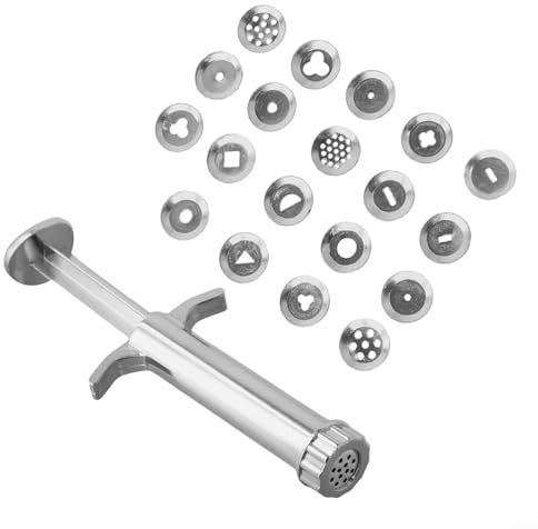 Allthingstore Clay Extruder Set mit 19 Scheiben für Polymer Clay Fondant Zuckerpaste Kuchen Dekoration DIY Handwerk Skulptur Werkzeug