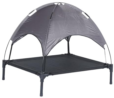 Holdes Hundekorb mit Dach mit UV-Schutz | Zelt für Haustiere, weiches Gewebe, faltbar, mit Sonnenblende, hohe Widerstandsfähigkeit, atmungsaktiv, isoliert, für Reisen, Camping, Auto, Wohnung