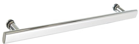 TMKDNNKG Duschtür-Zuggriff, Edelstahl-Glastürgriff, Türen innen/außen für Glas-Scheunen-Duschtüren, Ersatz-Zuggriff (Farbe: Silber, Größe: Lochabstand -400 mm)
