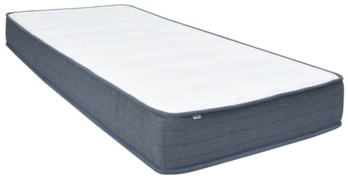 Hoopleep Boxspring Matratze 160x80x20 cm, Mittelweich, Stoffbezug, Taschenfederkern & Schaumstoff für Einzelbett, Geräuscharm, Komfortable Unterstützung, Weiß