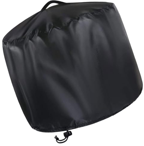 YARNOW Housse de Protection Ronde pour Foyer Extérieur en Tissu 420d Résistant Cordon de Serrage, pour Barbecue en Plein Air et Camping