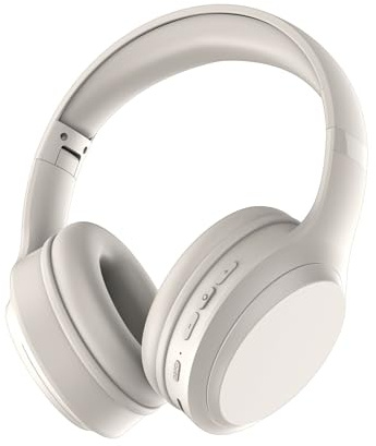 elzle Cuffie Bluetooth Over-Ear Wireless con 82h Riproduzione Bluetooth 5.3 | Audio Stereo Hi-Fi 3 EQ Modalità di Suono Microfono Integrato, Design Pieghevole con Custodia per Viaggio, Ufficio, PC