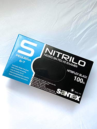 Santex 2000 Internacional - Guante nitrilo desechable s/polvo negro 100 unid p