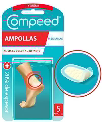 COMPEED Ampollas Extreme Medianas, Protección Acolchada Contra Rozaduras, Pack 5 uds.