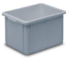 kaiserkraft | Stapelbehälter aus Polypropylen | Volumen 20 l | Außenmaße LxBxH 400 x 300 x 232 mm | grau