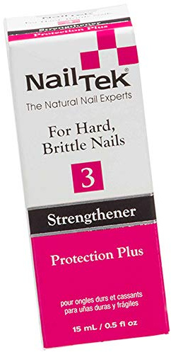 Nail Tek Protection Plus 3, Nail Strengthener for Hard and Brittle Nails, 0.5 oz, 1-Pack