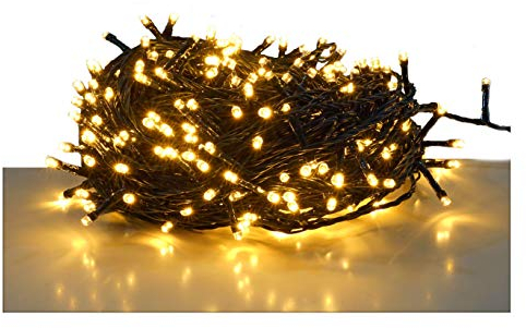 LED Lichterkette warm weiß - 480 LED / 33 m - Weihnachts Deko Beleuchtung für den Innen- und Außenbereich
