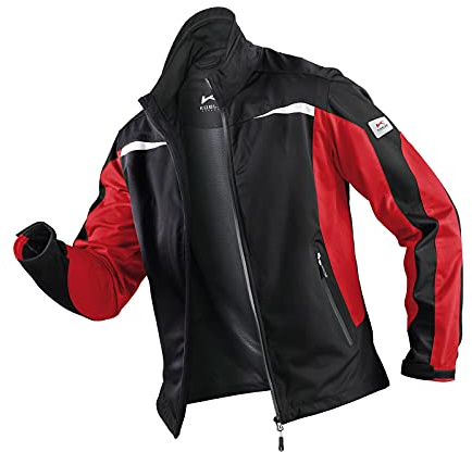 KÜBLER Workwear | Ultrashell Arbeitsjacke | schwarz/mittelrot | Größe L