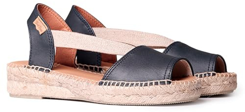 TONI PONS Leather Espadrille- Etna 37 Navy