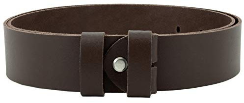 Vascavi ® Wechselgürtel aus Rindsleder, Ledergürtel, 4 cm breit und ca. 0,33 cm stark, Made in Germany, #4-OS2 (110 cm Gesamtlänge 125 cm, Dunkelbraun)