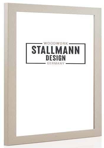 Stallmann Design 'New Modern' Bilderrahmen 40 x 50 cm | Farbe: Aluminium | eleganter Frame für Ihre Fotos und Motive