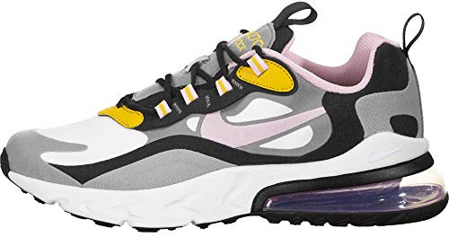 Nike Air Max 270 React GS Running Trainers BQ0103 Sneakers Shoes (UK 5 US 5.5Y EU 38, Particle Grey Arctic Pink 017)