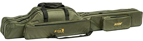 Jaxon Borsa per canna da pesca a 2/3 scomparti, 100 – 160 cm (100 cm/2 scomparti/UJ-XAT100), verde