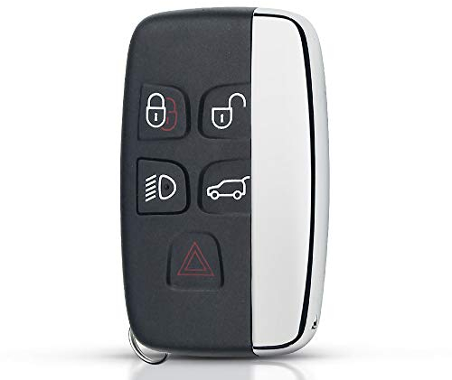 Coque Clé pour Range Rover Evoque Sport Discovery Freelander Velar Land Rover LR4 TDV6 Jaguar XE XF XJ F-Pace F-Type - Clé Intelligente télécommande 5 Boutons