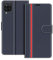 COODIO Handyhülle für Samsung Galaxy A12 Handy Hülle, Samsung Galaxy M12 Hülle Leder Handytasche für Samsung Galaxy A12 / M12 Klapphülle Tasche, Dunkel Blau/Rot
