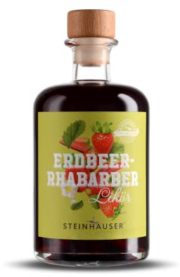 Steinhauser Erdbeer-Rhabarber Likör 500ml 18% Vol. | Sommerklassiker | fruchtig frisch nach Erdbeer und Rhabarber