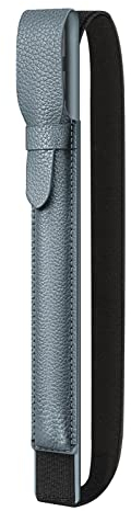 Fintie - Custodia portapenne con tasca per adattatore USB per Apple Pencil (1a e 2a generazione), custodia in pelle vegana elastica di prima qualità, compatibile con custodia per iPad, Blu nebuloso