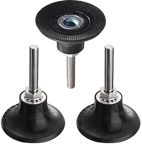 Saipor 3 Pcs 2 Inch Roll Lock Disc Pad Holder with 1/4-inch Shank Sanding Discs Holder Rotary Tool Kit Quick Change Adapter for Die Grinder Accessories for Polishing, Sanding, Surface Preparation