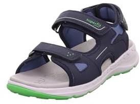 Superfit Jungen Criss Cross Sandale, Blau Grün 8000, 33 EU