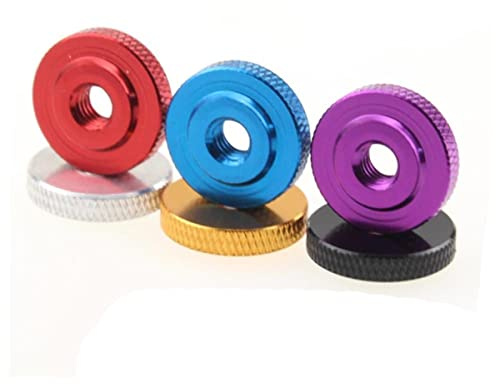 10 Stück Aluminium Rändelmuttern M3 M4 M5 M6 Handmutter Rändelmutter Aluminium Rändelmuttern eloxiert 11 Farben-M4,Orange