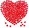 LYFJXX 200pcs Red Acrylic Hearts Shaped Crystals Reusable Gems for Table Scatter Photography Accessories Props Decoration for Wedding Decor Photography Props Vase Fillers (22MM red Heart-Shaped)