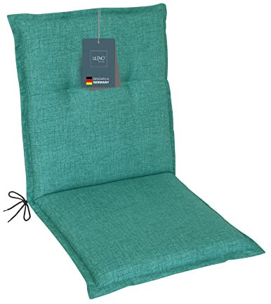 LILENO HOME Coussins pour chaise de jardin à dossier bas, vert turquoise, confortables comme coussins d'assise pour meubles de jardin, coussins de chaise pour chaises de jardin et chaises pliantes