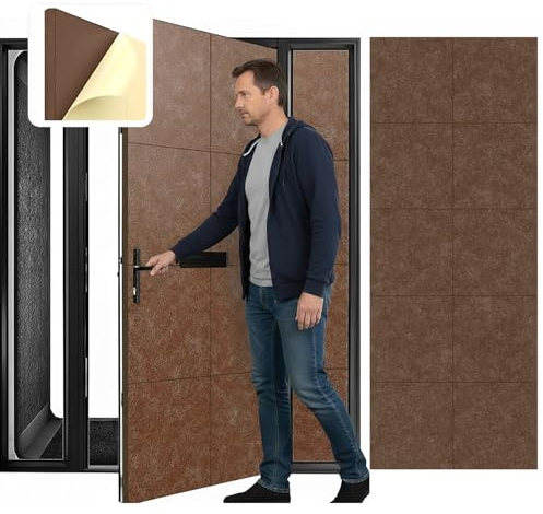 Arrowzooom AZ1244 Tür-Set für Akustikschaumplatten, Musikaufnahmen, schalldicht, Geräuschreduzierung, dicke Isolierung, akustische Behandlung, feuerhemmend, 30,5 x 30,5 x 5,1 cm, Braun, 20 Stück